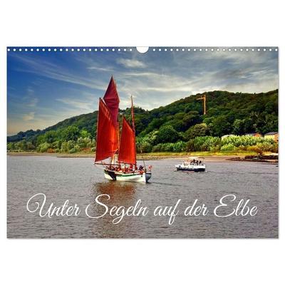 Unter Segeln auf der Elbe (Wandkalender 2027 DIN A3 quer), CALVENDO Monatskalender