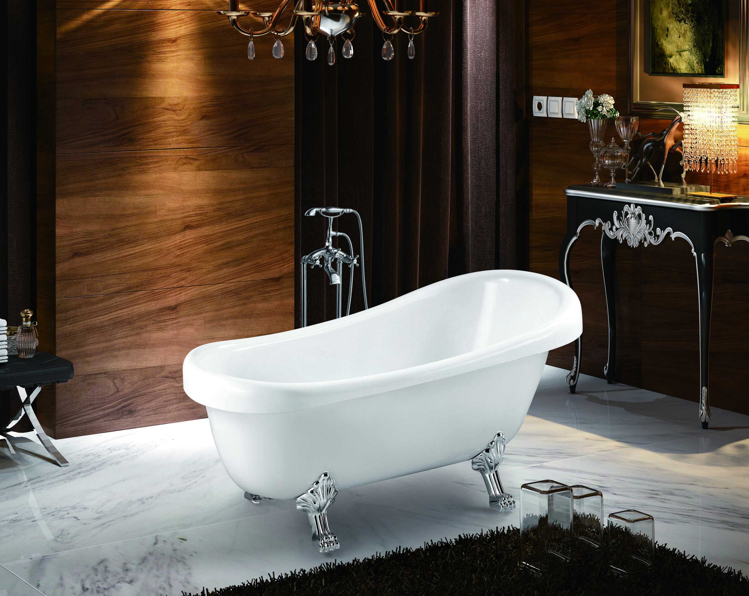 Standbadewanne Freistehende Badewanne Wanne Modern Bad Weiß Oval