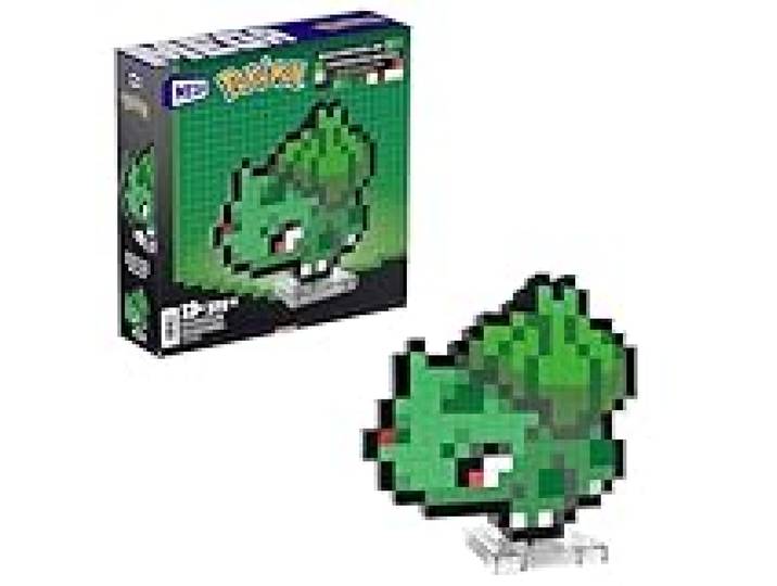 Mega Pokémon Coffret Construction Bulbizarre, Figurine Articulée, Style Rétro Pixélisé, 15 Cm, Décoration Murale Ou Table, 374 Pièces, À Collectionner, Jouet Enfant, A Partir De 7 Ans, HTH75