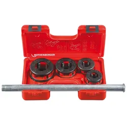 ROTHENBERGER SUPER CUT-Set, Ratschen-Gewindeschneidkluppe,BSPT R, 1/2"-3/4"-1"-1.1/4" im Koffer - 070781X