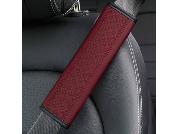 2 Stuks Autogordel Pads Leer Voor Infiniti FX35 FX37 FX50 JX35, Volwassenen Kinderen Veiligheidsgordel Covers Schouderriem Interieur Accessoires,A/Red