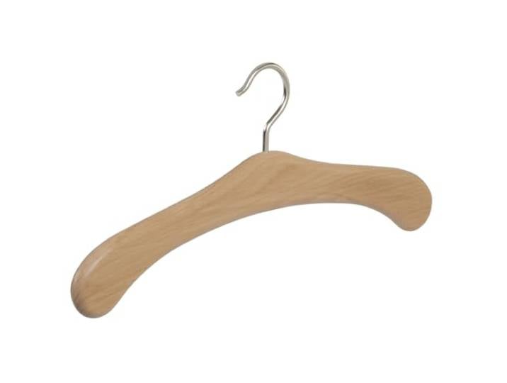 Kleiderbügel, Jackenbügel, Garderobenbügel, 8er Set, Buchenholz, Natur, Lackiert, Jacke, 360° Drehbarer Haken, 45 cm (506_58_M/8)