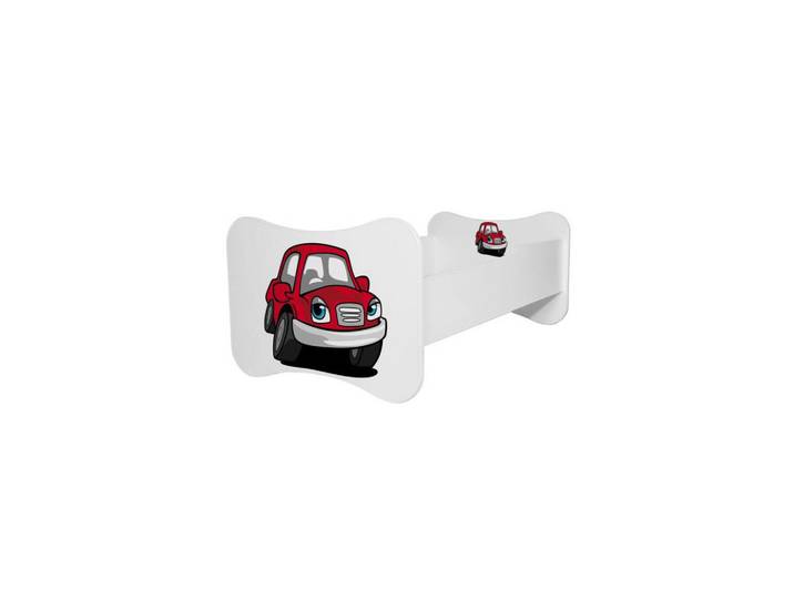 Feldmann-Wohnen Kinderbett Gonzalo rot / schwarz 88 / 164 / 63cm, Rot, Schwarz, Rechteckig, 80x160 cm, Babymöbel & Kindermöbel, Kinderzimmer & Jugendzimmer, Kinderbetten