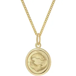 trendor 28468-03 Kinder Sternzeichen Fische Gold 333 mit vergoldeter Kette, 40 cm