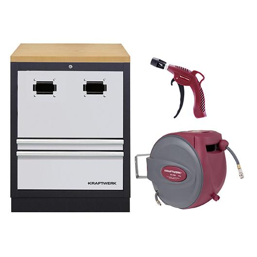 Kraftwerk Schrank Kabelaufroller+Multiplex Set (Holz, Metall) (3964-28-97)
