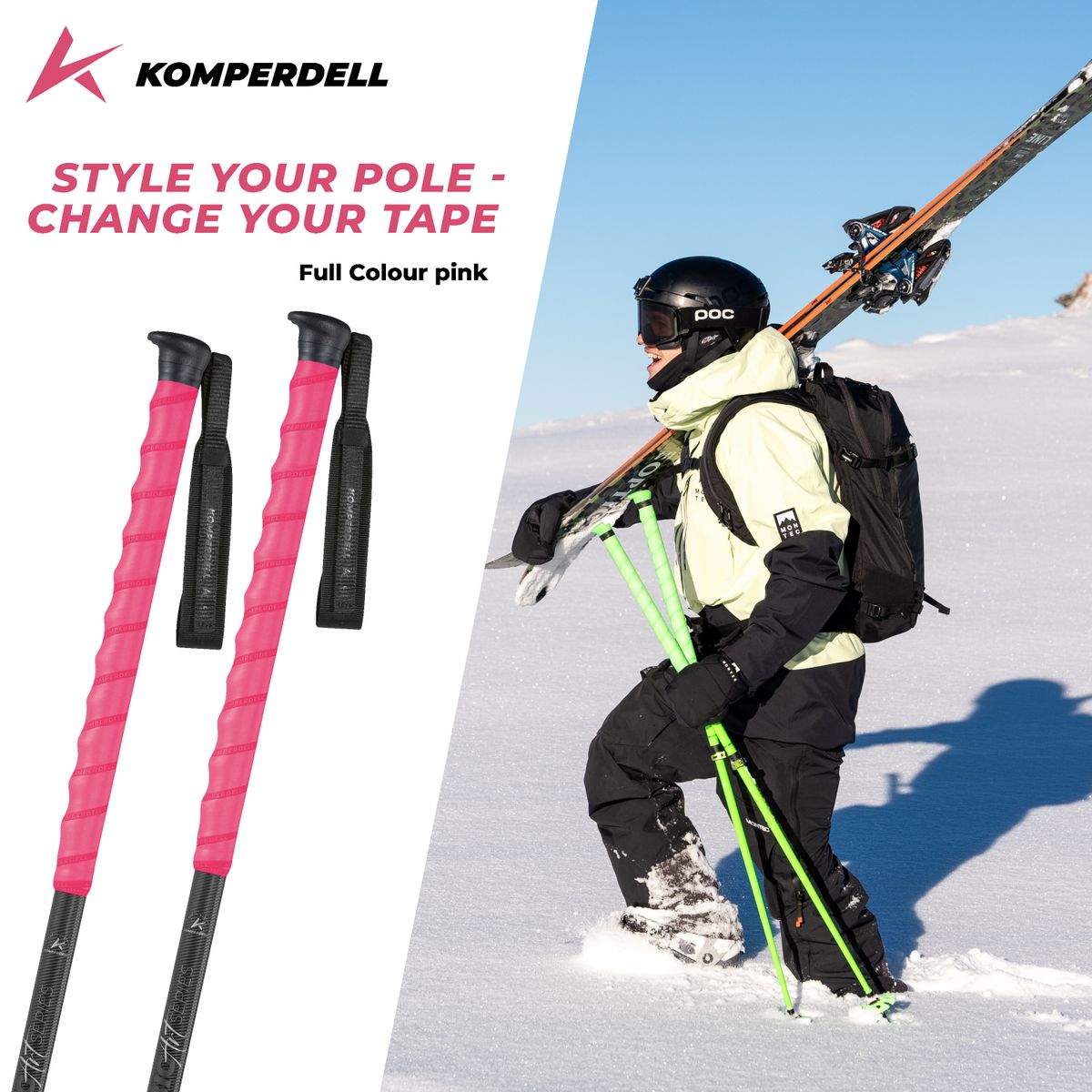 Komperdell Tape Full Colour35mm full pink (14) 35mm 8278-14-35mm