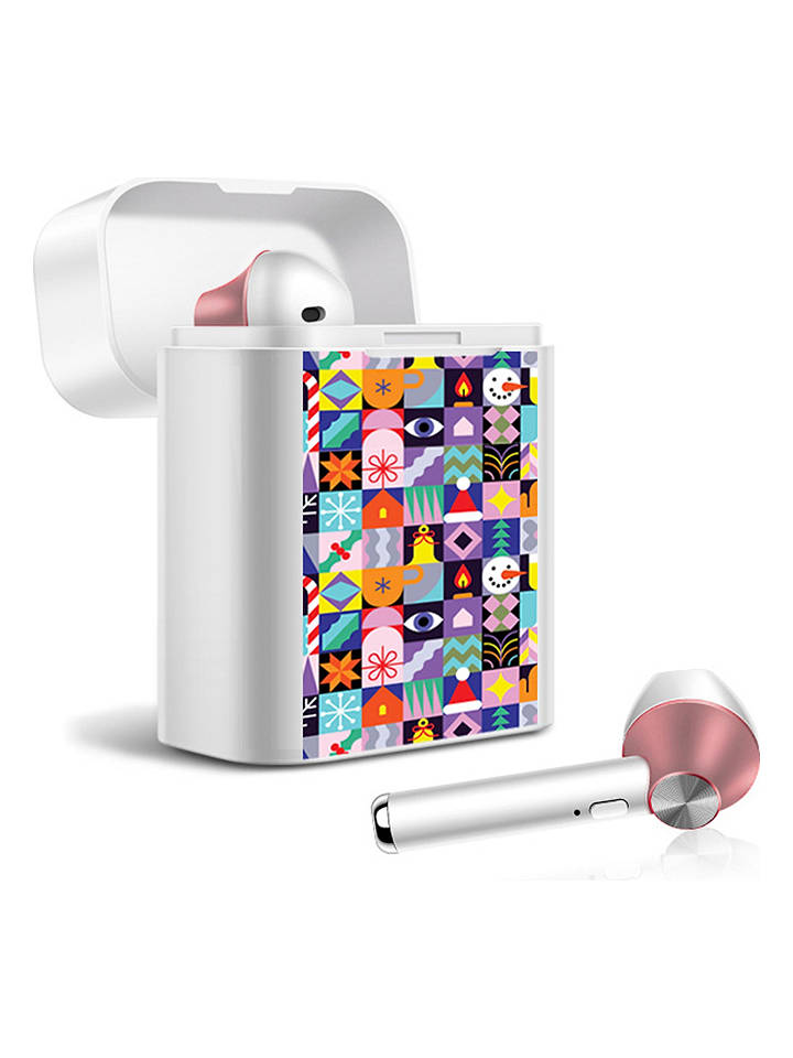 SmartCase Bluetooth-In-Ear-Kopfhörer in Silber/ Rosa - onesize