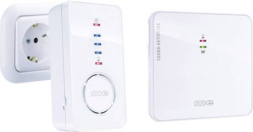 M-e modern-electronics 41156 Funkklingel Komplett-Set beleuchtet, klangaktiv