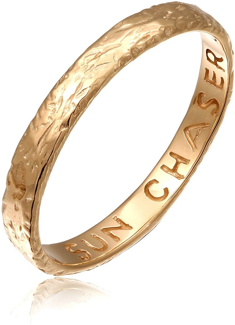 Silberring HAZE & GLORY "Ring Herrenring Sun Cheaser 375 Gelbgold" Gr. 64, gold, Fingerringe, Herren, 64, Gelbgold 375, Silberring