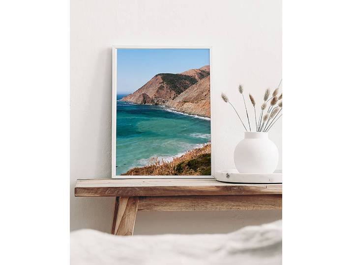 Bild Big Sur Rahmen: Buche Massiv, lackiert Abdeckung: Acrylglas Multicolor 32 x 42cm