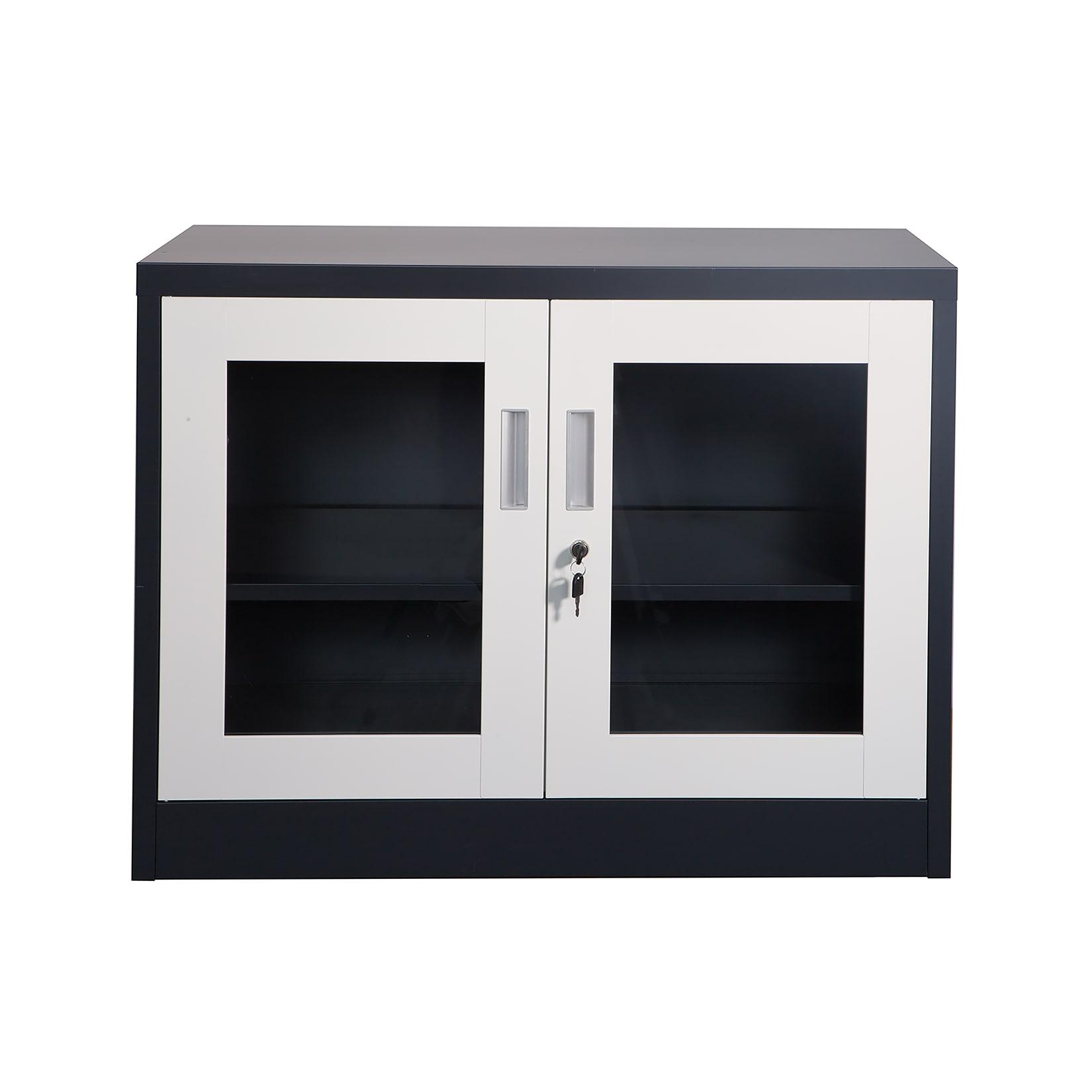 Aktenschrank UFA dunkelgrau weiss