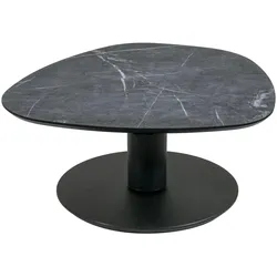 COUCHTISCH Cemile 80x80x39 höhenverstellbar Anthrazit/Marble Grigio
