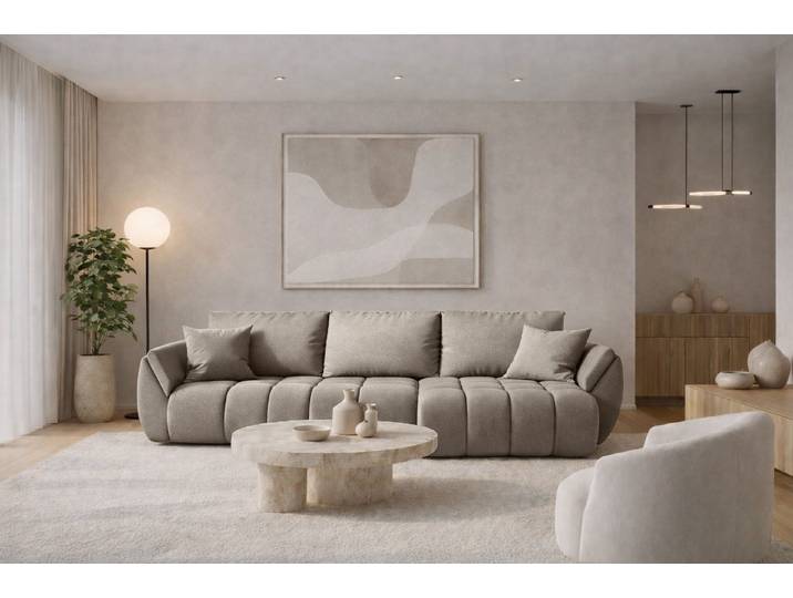 Kaiser Möbel Ecksofa TOKYO PREMIUM im Stoff WIND modernes, Schlaffunktion und Bettkasten, Ecksofa, L-Form,Strapazierfähiger Webstoff WIND,Easy-Clean-Technologie