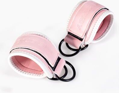 Market Central Adjustable Neoprene Wrist Cuffs For Cable Machines Strength Training And Resistance Bands pink