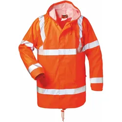 Warnschutz PU-Stretch-Regenjacke - 4XL - Orange