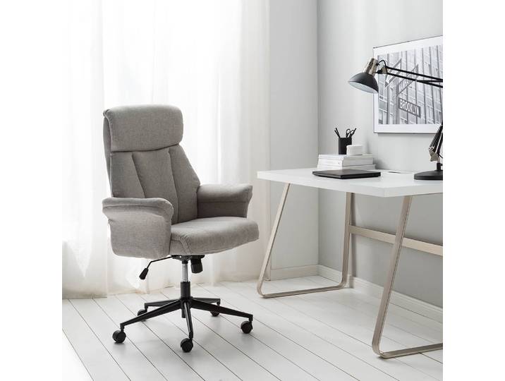 Chaise de bureau Barking 70 x 107 x 72cm Gris/Gris clair