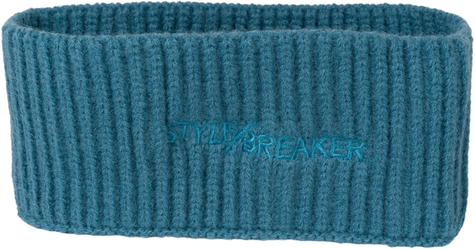 Stirnband STYLEBREAKER "Strick Stirnband Rippenmuster", Damen, blau, Obermaterial: 100% Polyester PES., Modisch, Mützen Stirnband