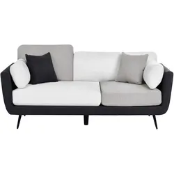 3-SITZER-SOFA Stoff Schwarz Bolga