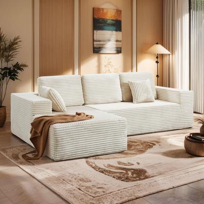 Pocassy Oversized Loveseat Chaise Lounge Chair Indoor Comfy Deep Seat Sleeper Couch - 1 Set