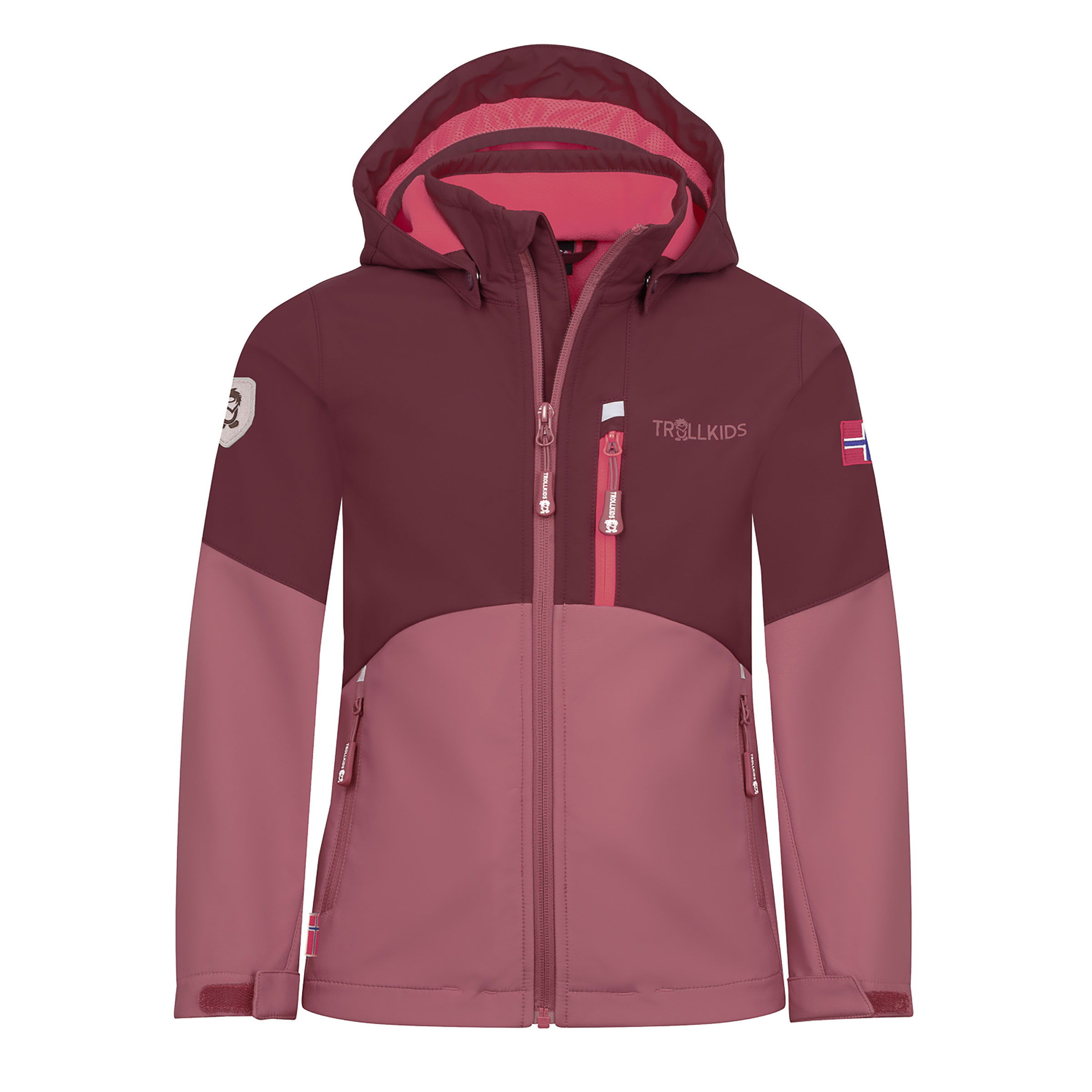 Trollkids Balestrand Kinder Softshelljacke frozen berry-deep ruby Größe 98 Trekking Wasserabweisend Wasserabweisend