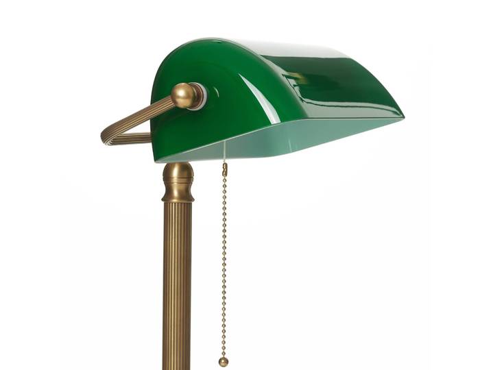 Bureaulamp JIVAN, groen, Woon-/ Eetkamer, Glas, Antiek, bureaulamp