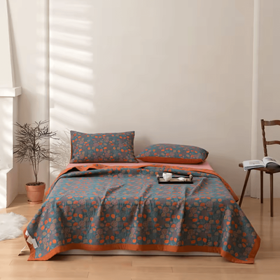 Inspire Curations Ethnic Jacquard Cotton Gauze Bedspread Blanket miman 150x240cm