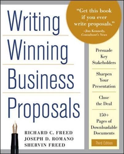 Richard Freed - Writing Winning Business Proposals, Third Edition - Preis vom 09.10.2026 07:28:09 h
