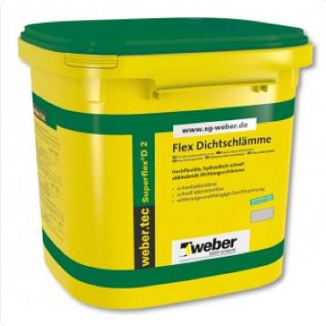 WEBER LUDWIGSHAFEN WEBER.TEC SUPERFLEX D 2 FLEX. DICHTSCHLAEMME 24 KG ( DEITERMANN SUPERFLEX D 2 ) 02604749