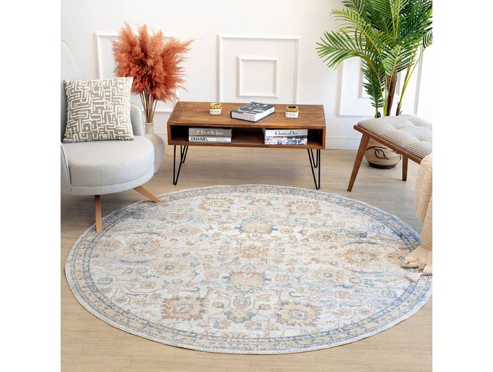 Kurzflorteppich Cincinnati Grau/Ivory 200 x 200cm Polyester