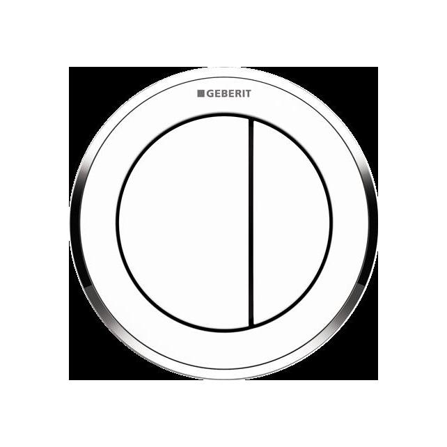 Geberit Fernbetätigung Typ 10 pneumatisch 2-Mengen-Spülung Möbeldrücker weiss/chrom/weiss 116.057.KJ.1 (116.057.KJ.1)
