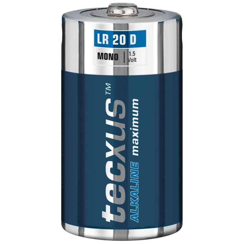 Tecxus Alkaline batterij LR20/D Mono 1,5V (2 stuks)
