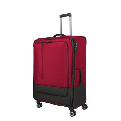 Weichgepäck-Trolley TRAVELITE "CROSSLITE Reisekoffer Weichgepäck", Gr. B/H/T: 52cm x 81cm x 32cm 118 l, rot, Polyester, Koffer, Koffer, mit TSA-Schloss, wasserabweisendes Material