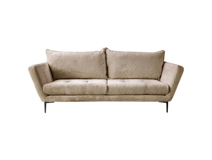Mid.you Sofa, Beige, Metall, Füllung: Polyurethan (Pur), 225x86x95 cm, Made in EU, Wohnzimmer, Sofas & Couches, Heimkino Sofas