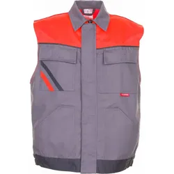Arbeitsweste "VISLINE" - XL - zink/orange/schiefer