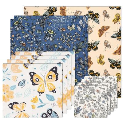11 Piece Reusable Beeswax Food Wrap Set Eco Friendly Organic Cotton Preservation Lids 11 Piece Reusable Beeswax Food Wrap Set Eco Friendly Organic Cotton Preservation Lids