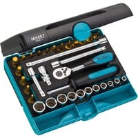 Steckschlüssel-Satz 854-1, 1/4", 30-teilig, Werkzeug-Set mit Umschaltknarre und Steckschlüssel