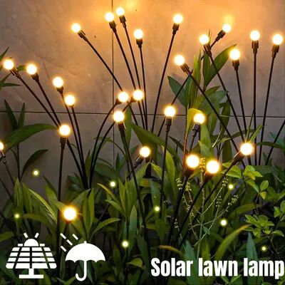 Combo Retail Shop Solar Firefly Lights Outdoor Garden, Vibrant Swinging Waterproof Lamps For Pathway, Patio Christmas Decoration warm Light 8led