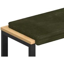vidaXL Bankkissen Plüschcord Grün Tiefe 35 cm