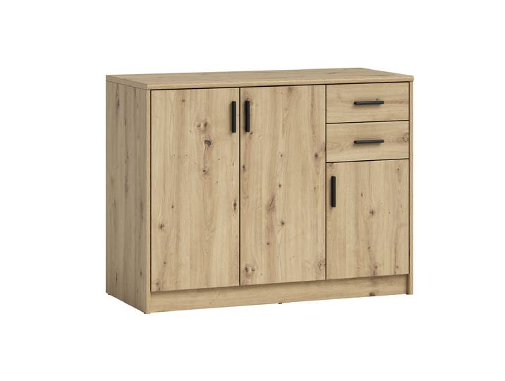 Kommode mit 2 Schubladen Artisan Eiche 109 x 50 cm - NELLY