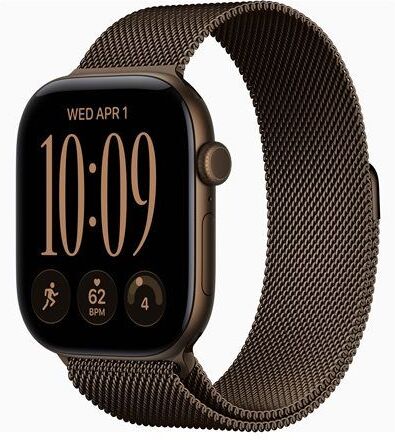 Apple watch series 12 gps + cellular 46mm dark bronze aluminium case with dark