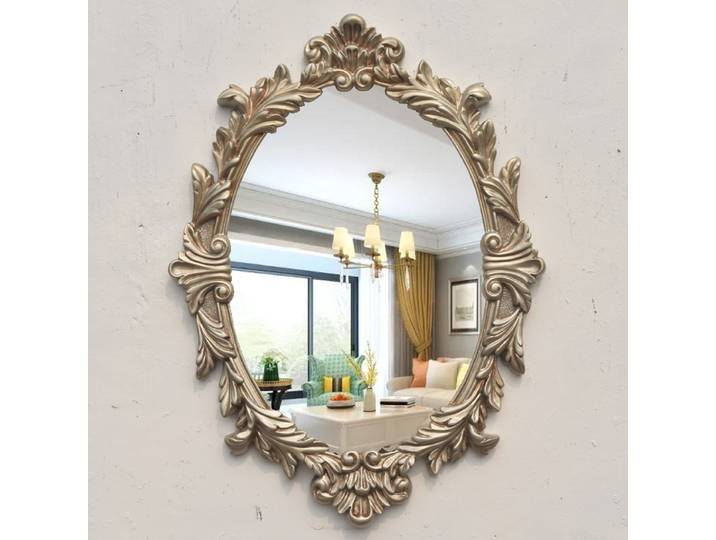 Miroir décoratif ovale rétro, cosmétique, salle De bains, salle De bains, entrée, chambre à coucher, décoration murale, Miroir Salle De Bain