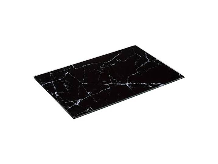 5 five simply smart five - glazen snijplank 30x20cm zwart marmer effect