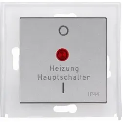 Kopp 493847007 HK07 IP44 - Flächenwippe für Heizung Haupschalter, Farbe: stahl