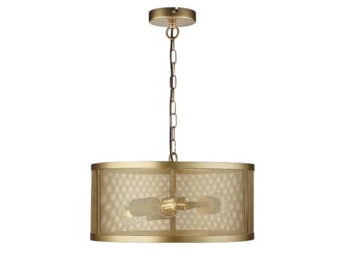 Lampada a sospensione vintage a sospensione da lavoro Lampada da soffitto a gabbia color oro Proiettore 12483-3GO