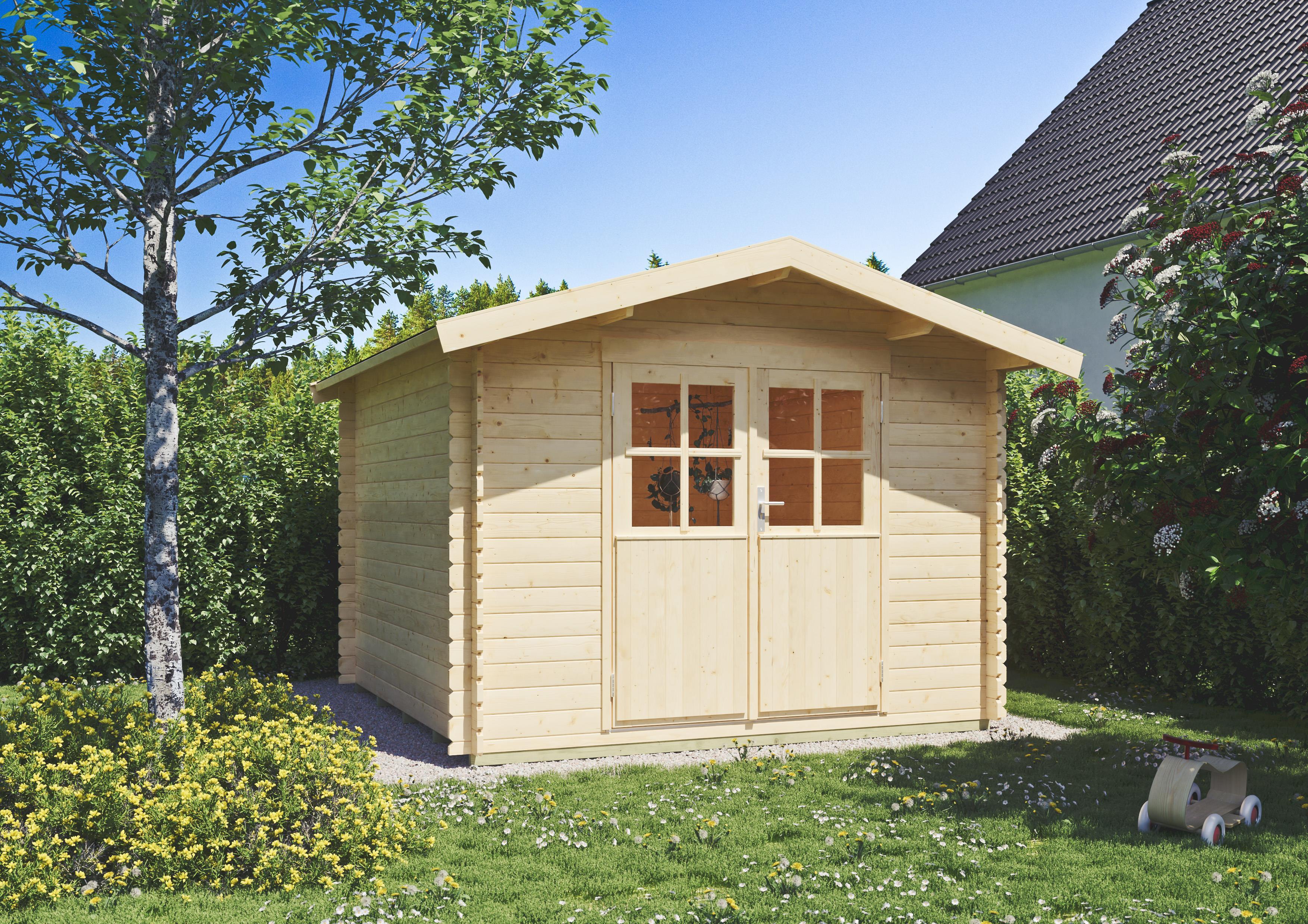 Gartenhaus Jackson 2,80x2,80 m - inklusive hochwertigen Dachschindeln