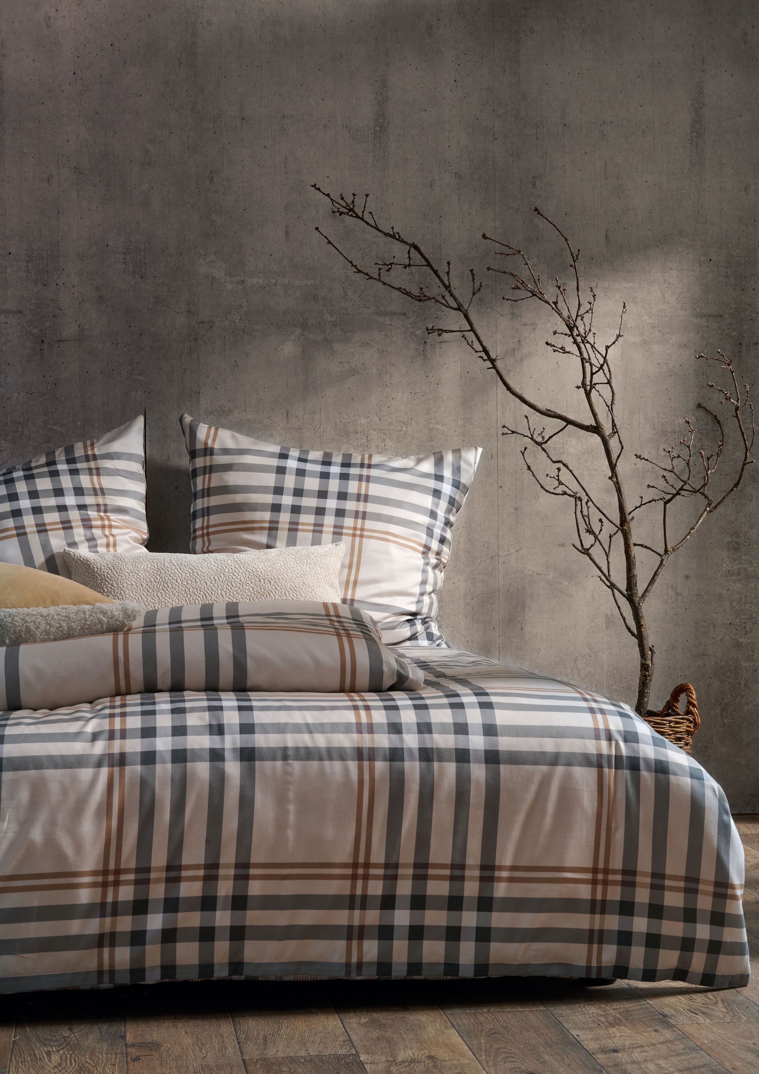 Bettwäsche APELT "Jeremy", natur, beig, B/L: 135cm x 200cm, 1 Stk., 1 Stk., Satin (Bio-Baumwolle), B/L: 80cm x 80cm, 2, Satin (Bio-Baumwolle), Bezug: 100% Baumwolle, Bettwäsche, Bettwäsche, Bettwäsche-Set mit Reissverschluss, Baumwoll-Satin, Digitaldruck 