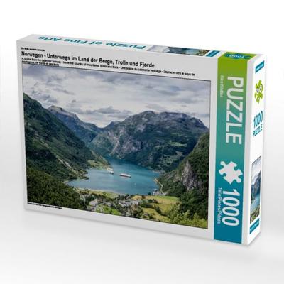 CALVENDO Puzzle Ein Motiv aus dem Kalender Norwegen - Unterwegs im Land der Berge, Trolle und Fjorde | 1000 Teile Lege-Größe 64x48cm Foto-Puzzle für