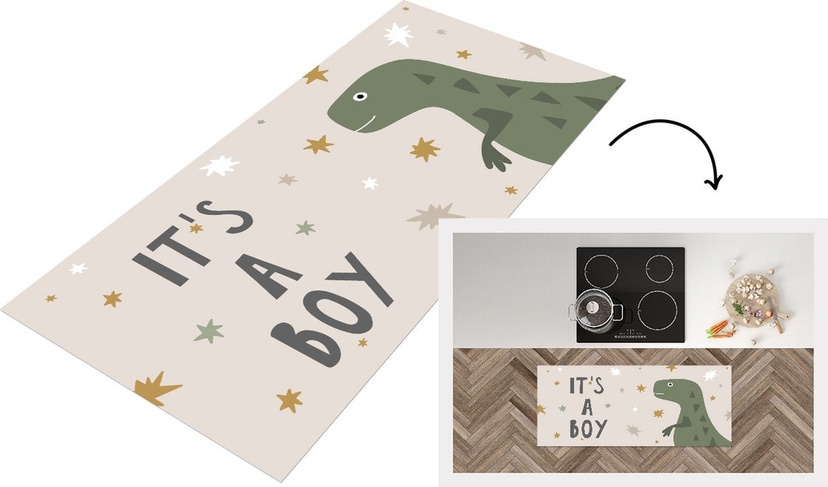 KitchenYeah Keukenloper Vinyl It's a boy - 120 x 50 cm
