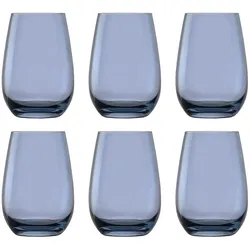 Farbige Trinkgläser ELEMENTS 6er-Set, Blaugrau, 465 ml