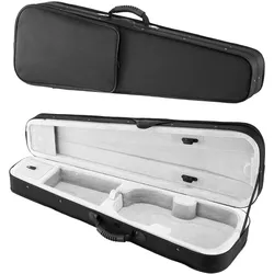 VEVOR 4/4 Violinenkoffer in voller Größe, wasserdichtes Nylon, Geigenkoffer, Geigenkasten mit Weichfutter, zwei Schultergurten, kratzfest, professionelle dreieckige Form, für Violine, schwarz